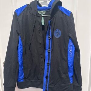 Ralph Lauren Black Jacket with Blue Accents